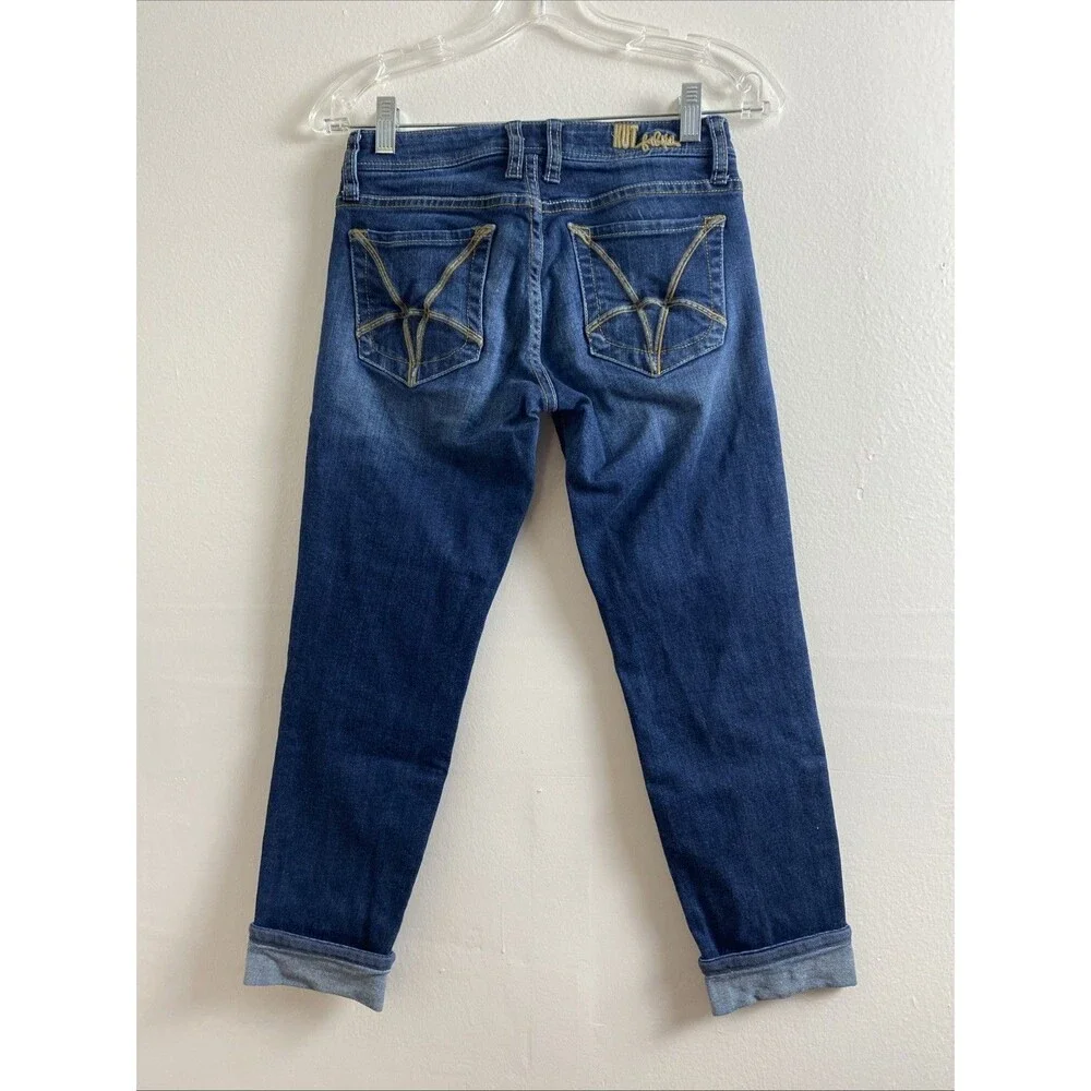 KUT From The Kloth Blue Jeans Size 0 Catherine Slim Boyfriend Low Rise Dark Wash